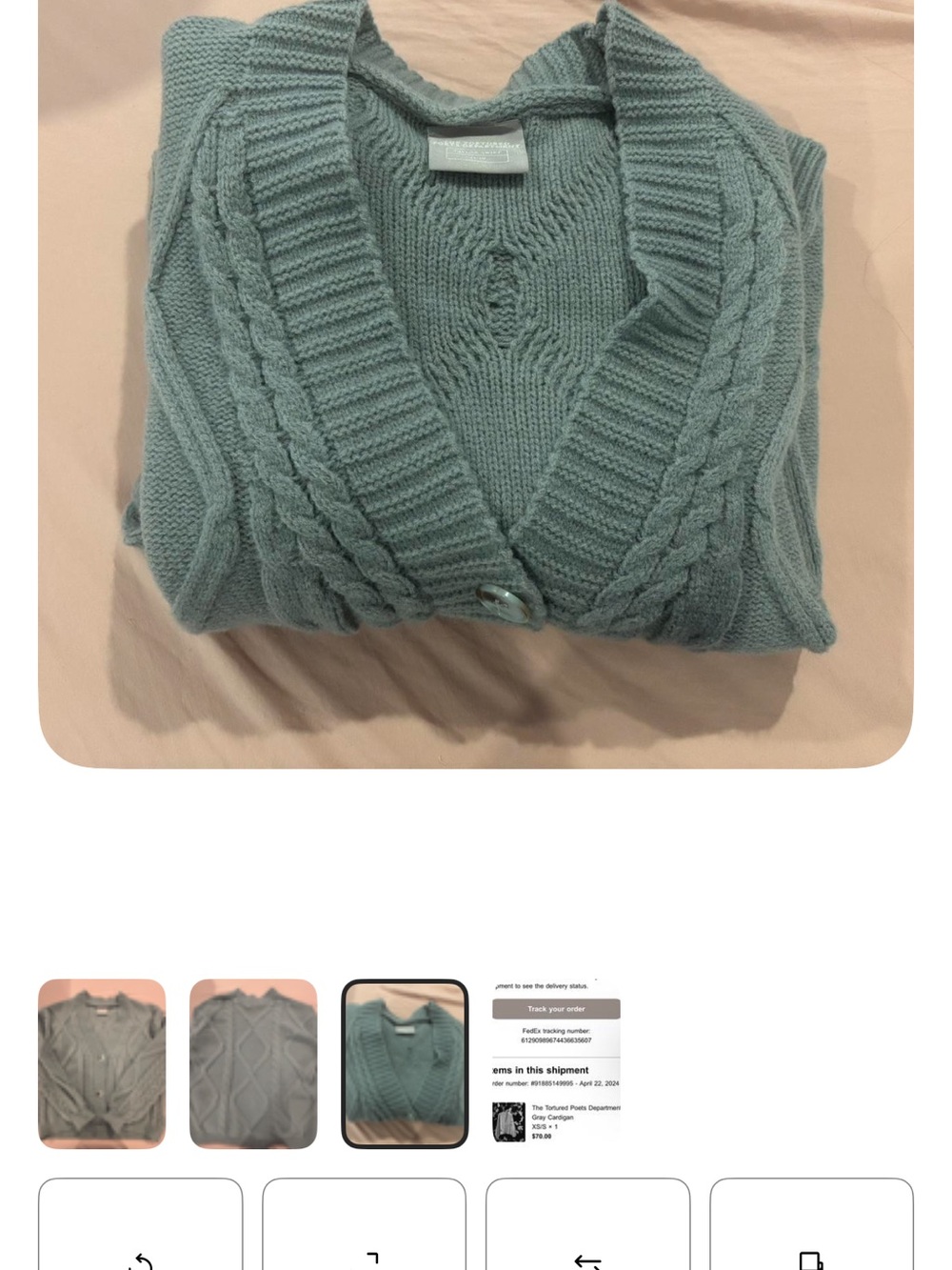 Taylor Swift TTPD CARDIGAN (Resell from buying it on depop)